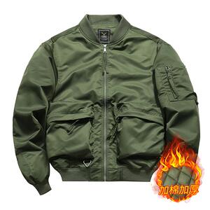 秋冬工装夹克上衣男士加绒加厚飞行员棒球服外套JK370薄P95厚P105图片