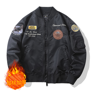 2025秋冬飞行夹克男春秋刺绣棒球服战术夹克JK218薄P115厚P130,男装夹克,星座四季星座1412