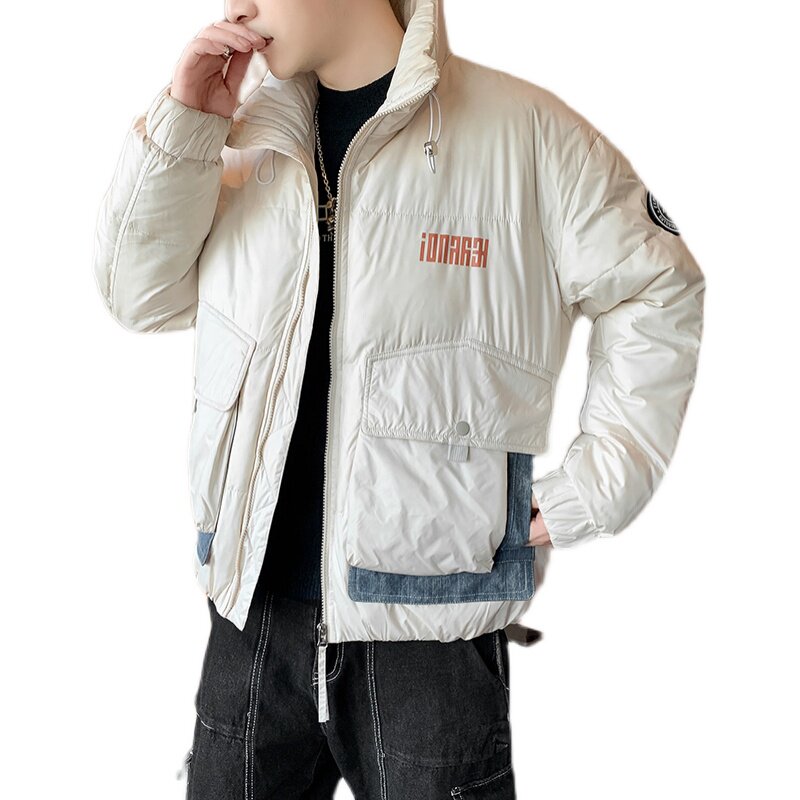90白鸭绒2022冬加厚宽松休闲立领羽绒服男中性保暖外套Y822,男装羽绒服,星座四季星座1412
