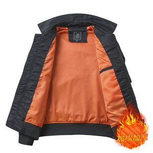 春秋冬季ins潮牌加厚棒球棉服男女夹克棉衣外套J-薄厚图片
