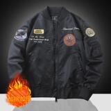 2025秋冬飞行夹克男春秋刺绣棒球服战术夹克JK218薄P115厚P130，男装夹克，星座四季星座1412