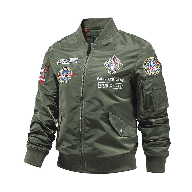 2025春秋外套飞行夹克男春秋刺绣棒球服战术夹克JK225-P115图片