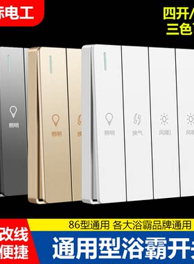 国际电工86型浴霸开关