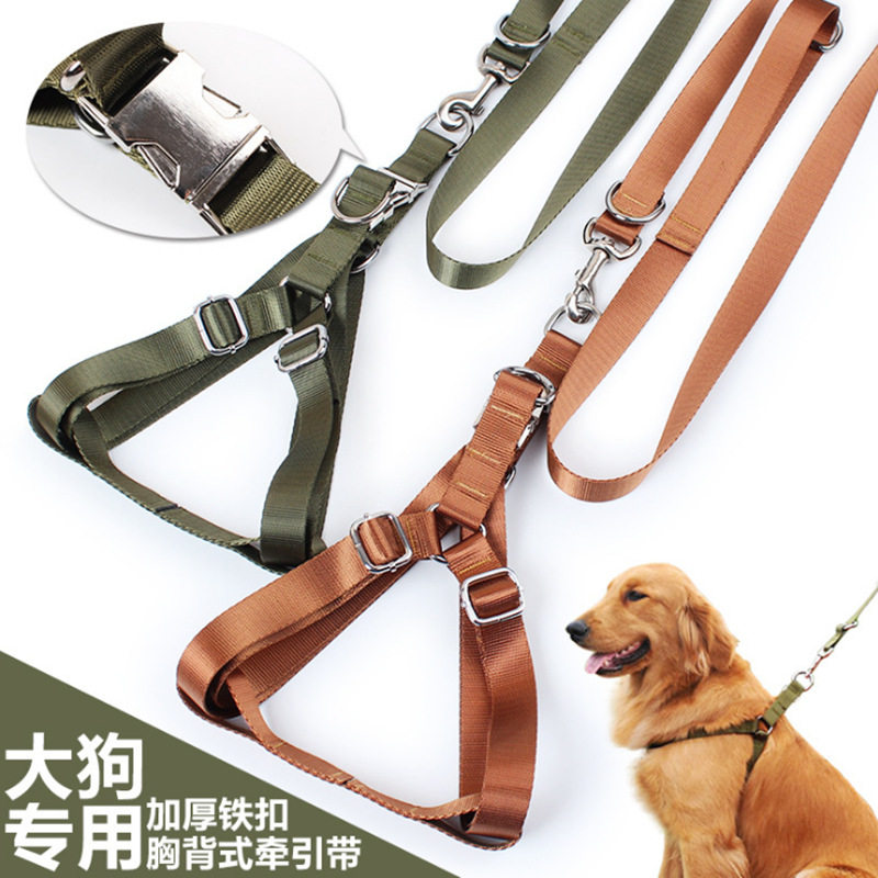 加厚铁扣德牧边牧中大型犬牵引带