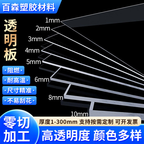 高透明亚克力板有机玻璃pcpvc板