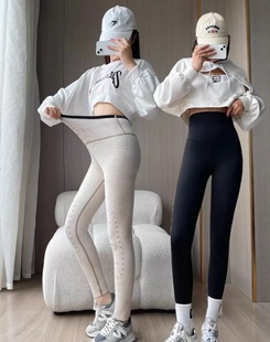 女加厚 加绒高腰提臀收腹打底裤 羊绒蛋白芭比鲨鱼裤 护膝秋冬季