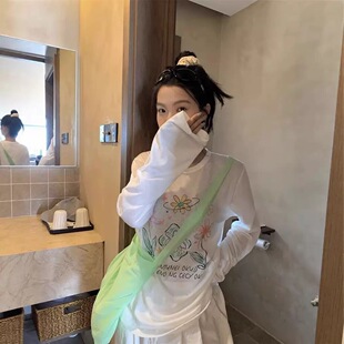 【大潘专享】韩系小清新2026夏款花朵印花设计慵懒宽松休闲6062