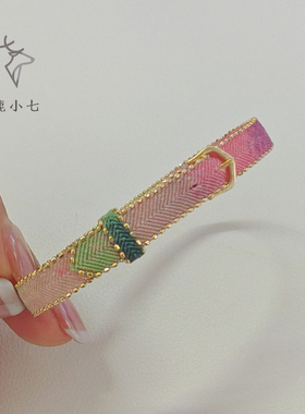 精品手工编织DIY手链18k芝麻珠