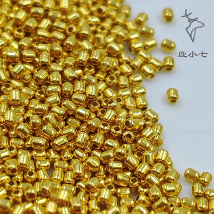 18K芝麻珠0.8mm手工编织手链戒指极小迷你珠蜡线手绳配件小众送礼