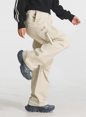 MLB男女裤25秋新款运动裤休闲长裤裤宽松工装直筒裤3FWPV0154