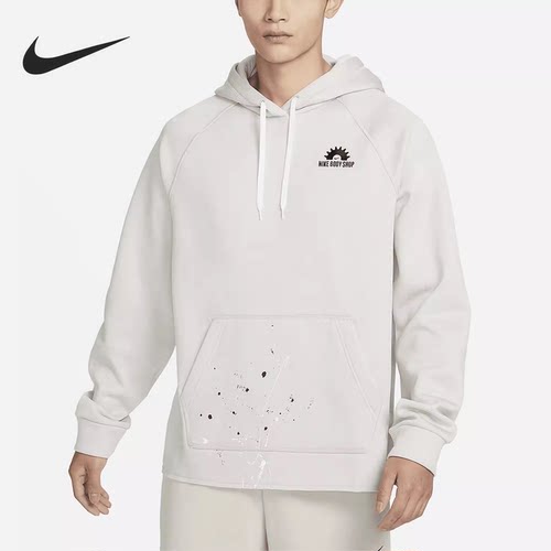 Nike耐克男子正品春季新款休闲加绒保暖套头卫衣DV9907-012