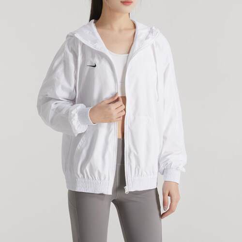 NIKE/耐克连帽外套女2025夏新品透气运动上衣梭织夹克FV6299-100