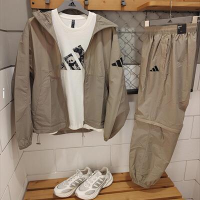 阿迪达斯ADIDAS男子25秋速干透气运动训练外套长裤JF3293 JF3262
