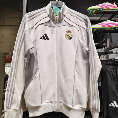 阿迪达斯25秋款皇马曼联运动足球复古刺绣夹克外套JN2827 JN3069