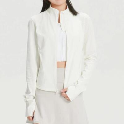 阿迪达斯女装2026春运动服修身夹克跑步健身透气立领外套 KH2677