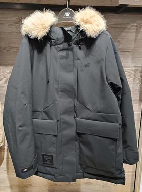 New Balance女子中长款防水羽绒服连帽保暖外套AWJ44308 4302