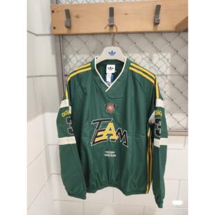 阿迪达斯三叶草鹿晗同款男子宽松V领运动长袖球衣KC0113  KC0112