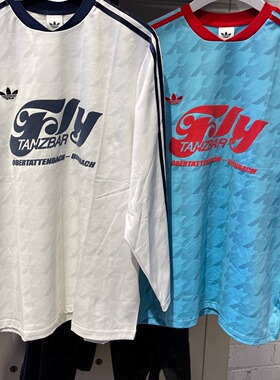 阿迪达斯三叶草女足球文化三条杠速干时尚长袖T恤KF9612 KF9615