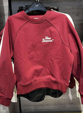 New Balance NB 26春休闲针织简约纯棉圆领套头衫卫衣女WT61L61Z