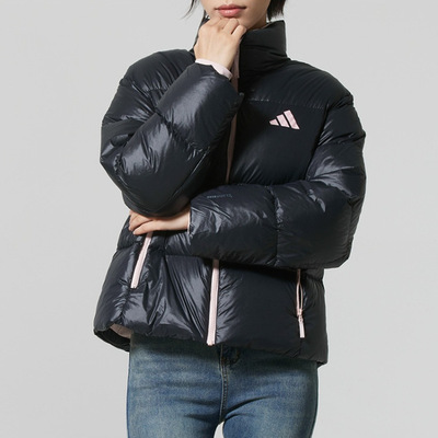 阿迪达斯女子运动休闲防风短款羽绒服外套 KQ5506 KQ5507