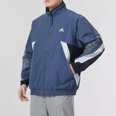 阿迪达斯男女立领梭织防风运动休闲夹克IS5147 IS5148 IT4361