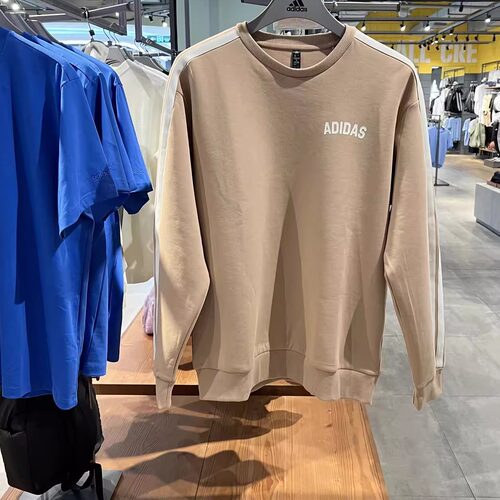 阿迪达斯男卫衣25针织保暖透气宽松圆领套头衫 KC2849 2850