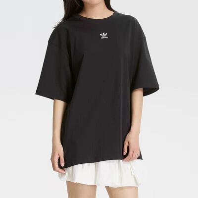 阿迪达斯三叶草女子26夏新款运动休闲舒适短袖T恤 IY7321 IY7324