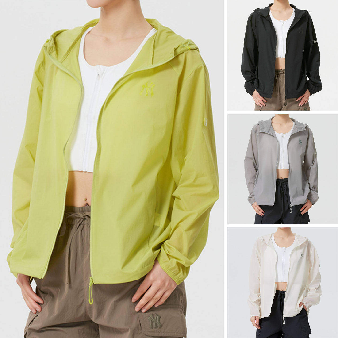 MLB新款26年春款男女情侣运动休闲防晒衣梭织夹克外套3AWJV7063