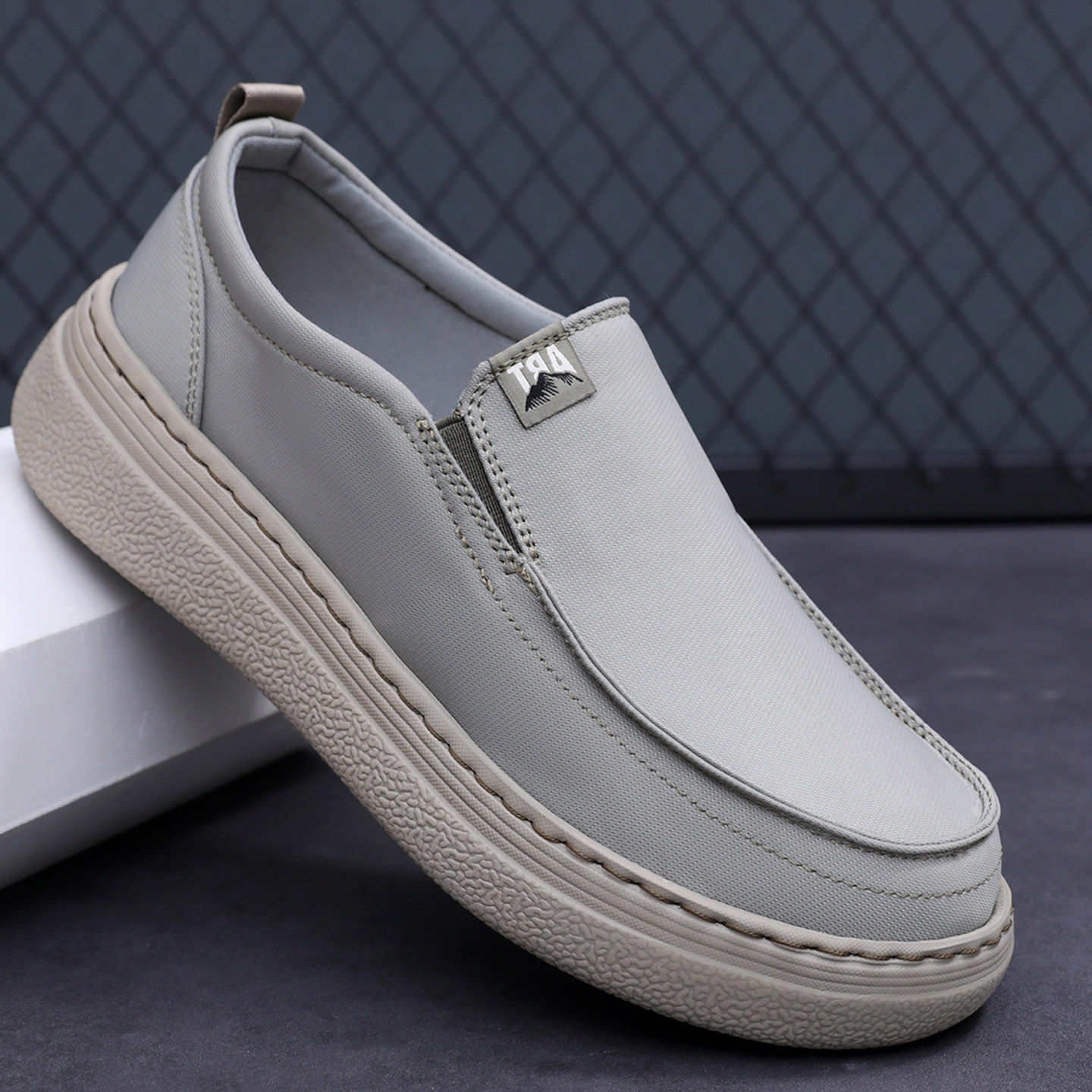 春季老北京布鞋男鞋软底防滑厚底爸爸懒人鞋一脚蹬透气男士休闲鞋,流行男鞋,布鞋,淘宝优惠券,粉丝福利购,淘宝优惠卷