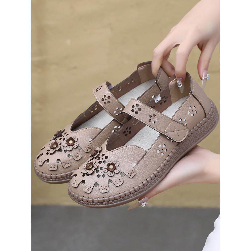 老北京布鞋女款网鞋夏季透气网面女鞋中老年妈妈网眼鞋大码休闲鞋