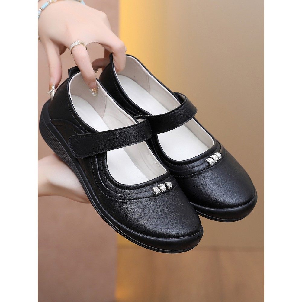 春秋单鞋老北京布鞋女鞋中老年软底防滑舒适平底妈妈鞋女士工作鞋