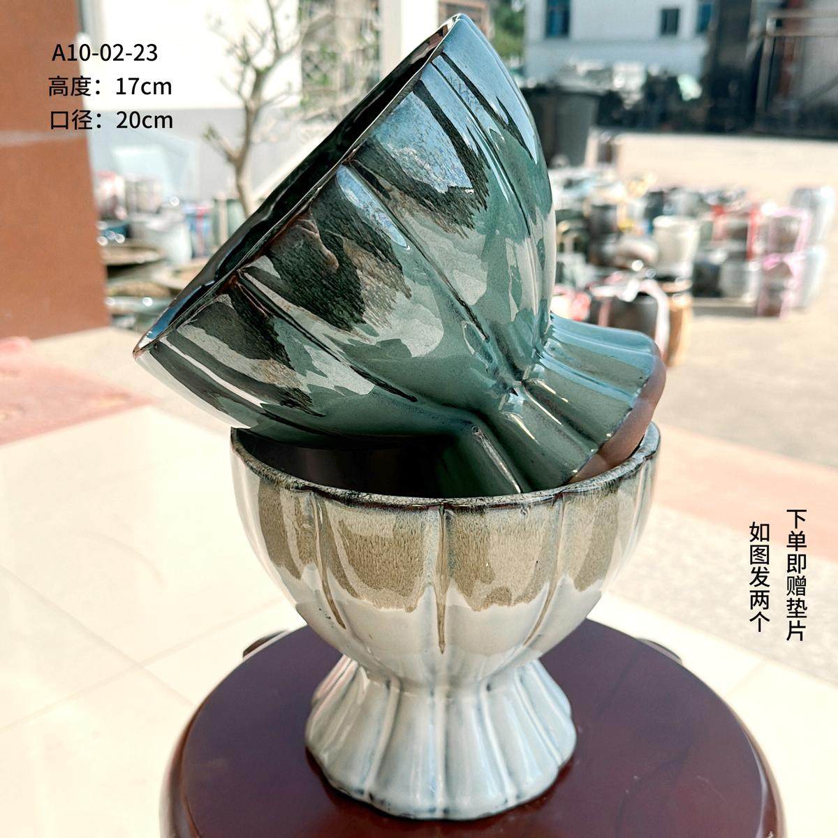 爆款大口径手捧莲花火锅盆多肉绿植阳台花架电视柜老桩法师花卉,家居饰品,花盆,淘宝优惠券,粉丝福利购,淘宝优惠卷