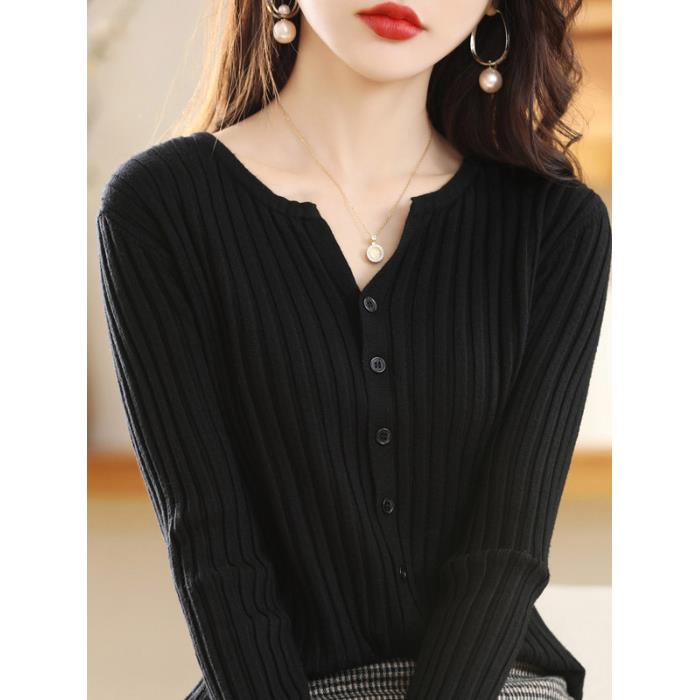 2025年新款修身针织开衫