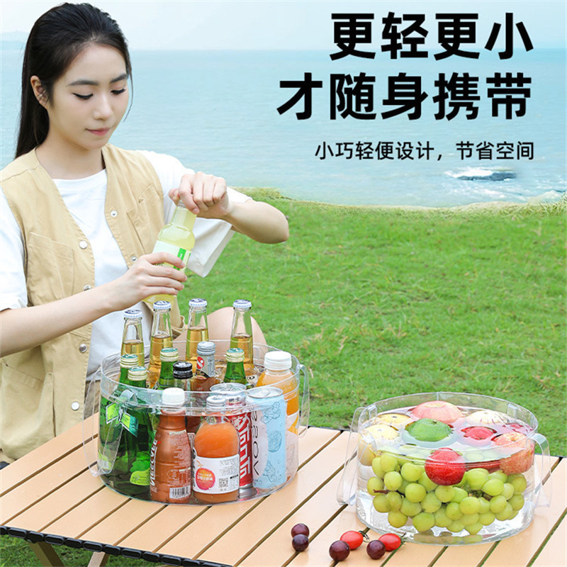 易客户外水袋露营便携式大容量带折叠储水袋清洗盆加厚水桶装备