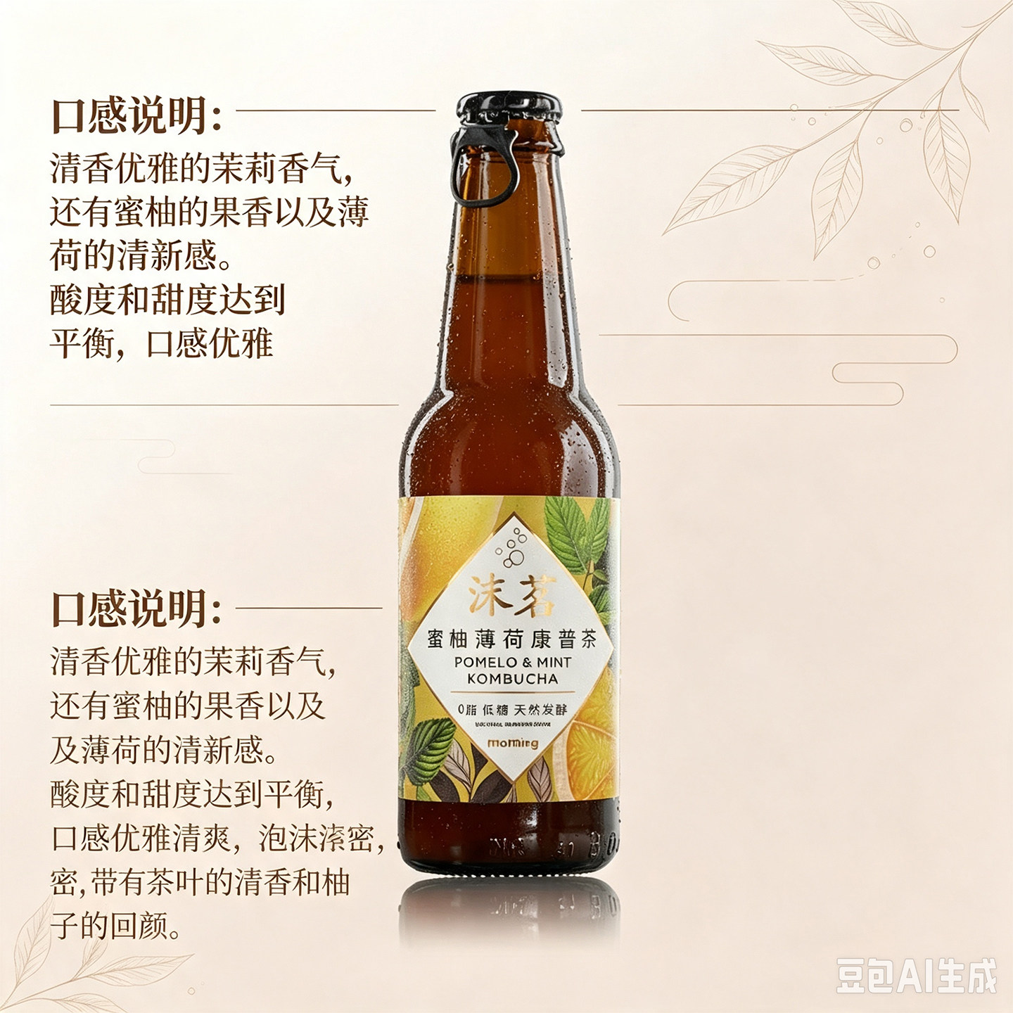 清香优雅的茉莉香气,蜜柚果香