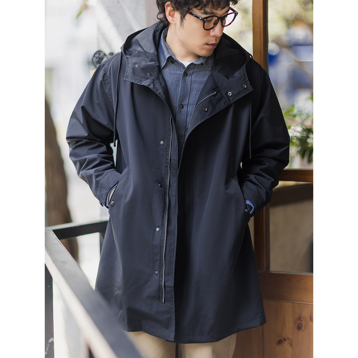 上弹工装 防风防泼水M51鱼尾风衣大衣过膝长款斗篷连帽外套男休闲,男装,风衣,淘宝优惠券,粉丝福利购,淘宝优惠卷