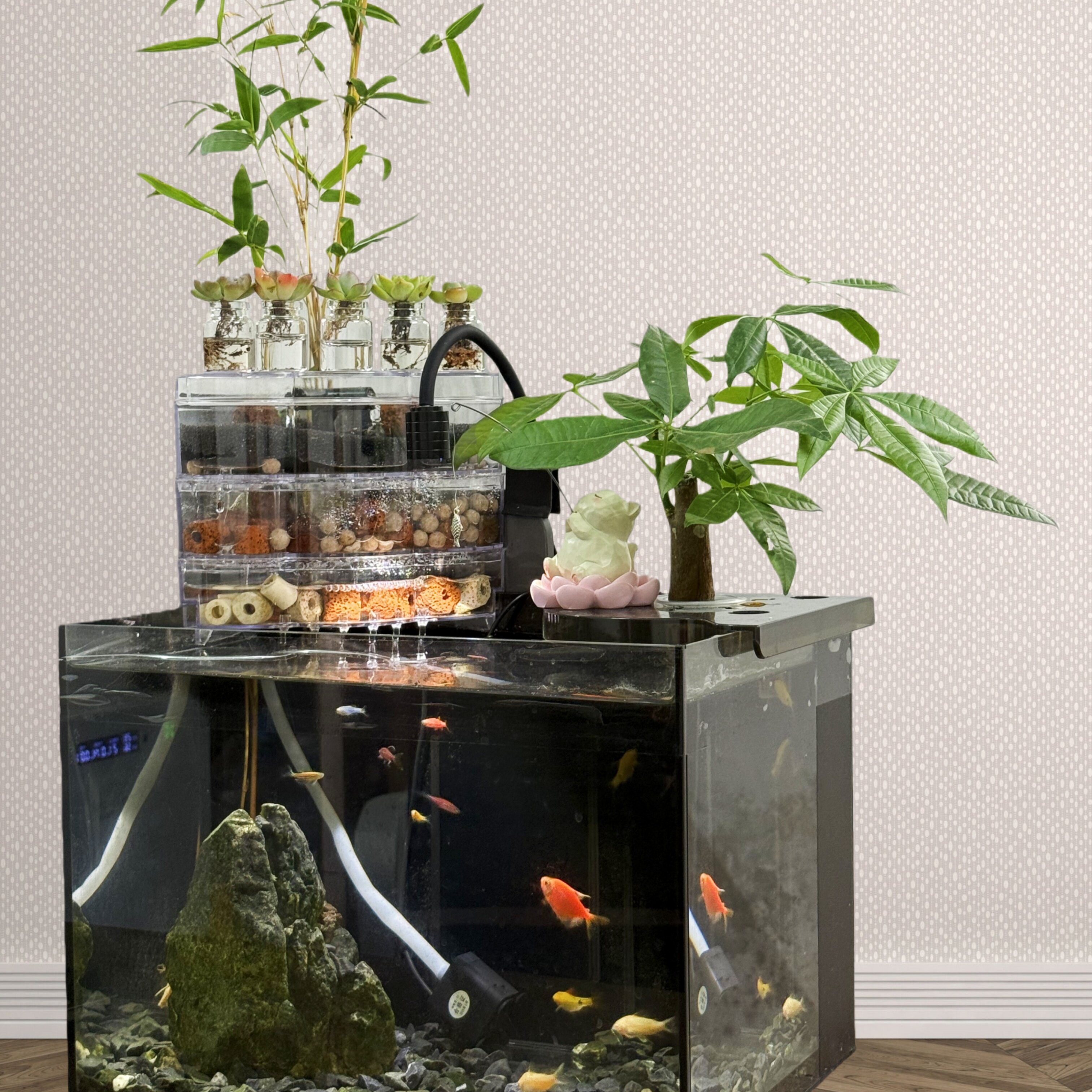 鱼缸转角滴流盒顶部过滤器硝化细菌培养屋美观实用小鱼缸专用
