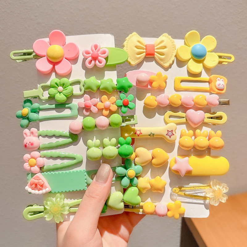 多巴胺儿童彩色刘海发夹侧边碎发卡子宝宝头饰边夹鸭嘴夹子发卡女