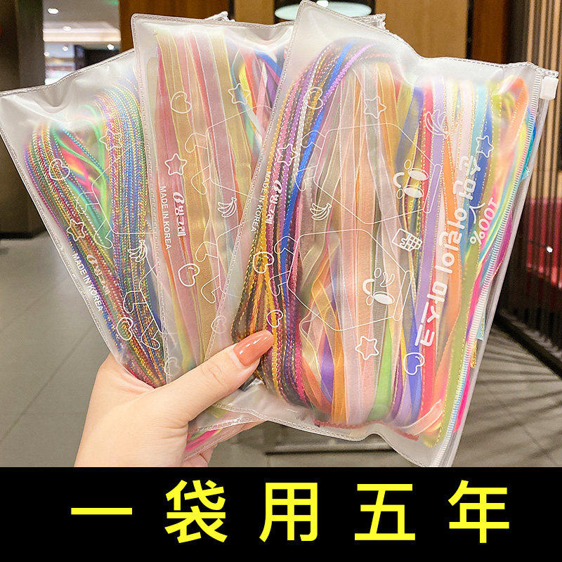 编发彩绳藏辫七彩色脏辫发绳辫子儿童彩带女头饰脏脏辫头绳子丝带