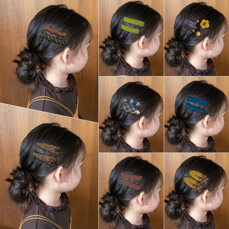 儿童爱心花朵毛呢发夹女童刘海侧边夹子秋冬头饰一字夹碎发发卡女,童装/婴儿装/亲子装,发饰,淘宝优惠券,粉丝福利购,淘宝优惠卷