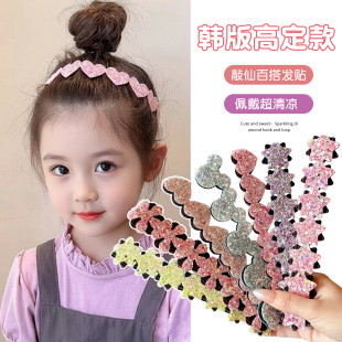 儿童五角星爱心前额刘海贴加长碎发整理神器女童宝宝不伤发魔术贴