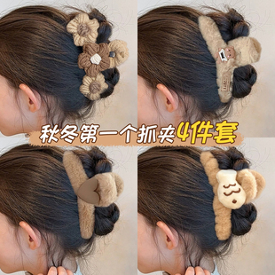 儿童高级感大号抓夹女童2026新款后脑勺鲨鱼夹小女孩盘发夹子头饰