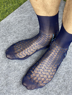 绝版库存老式尼龙超薄透明性感松口锦纶男士丝袜 曲款