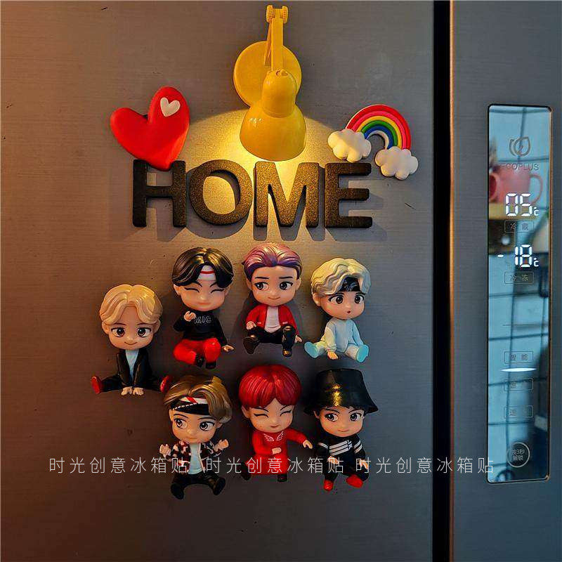 BTS防弹少年团立体创意冰箱贴磁贴TinyTAN金泰亨周边公仔个性创意