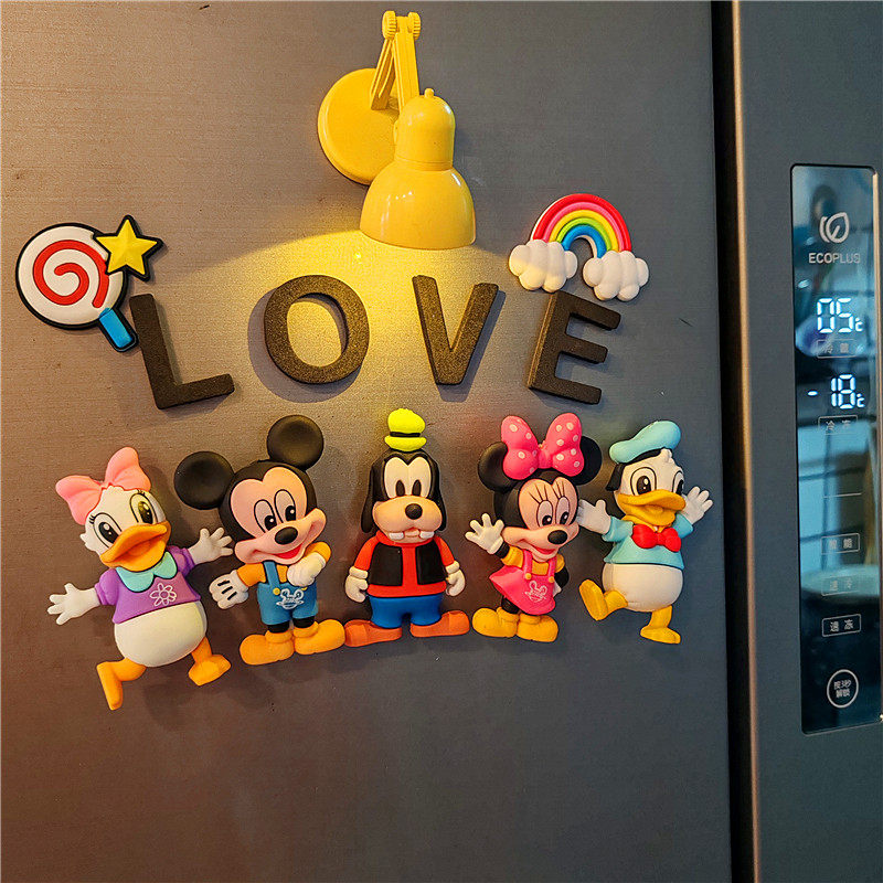 可爱米奇冰箱贴磁贴创意3d卡通动漫入户门电表框洞洞板磁吸装饰