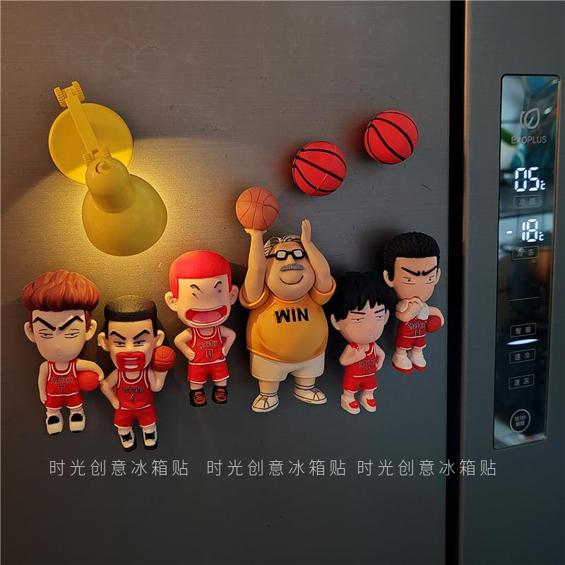 安西教练灌篮高手创意冰箱贴磁吸贴3d立体公仔入户门洞洞板装饰