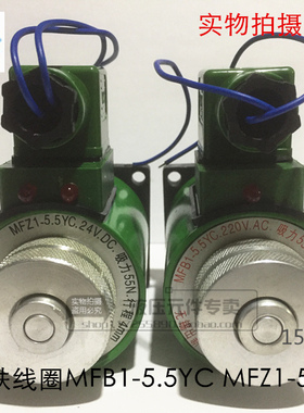 液压电磁阀电磁铁铜线圈MFB1-5.5YC 220VMFZ1-5.5YC 3 4 7湿式24V