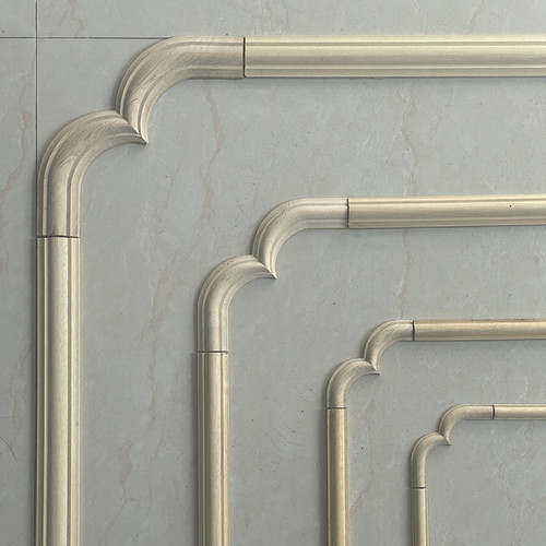 东阳木雕实木线条半圆指甲线柜门客厅背景墙圆弧海棠角装饰木线条