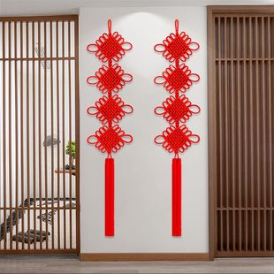 中国结挂件玄关平安节客厅大号高档乔迁新居卧室入户门上装饰红色