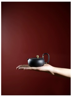 宜兴紫砂壶原矿紫泥金裹于钮150cc手工制作中式茶壶